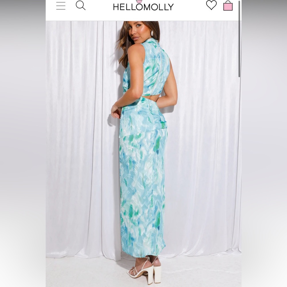Hello Molly Blue Ocean Odyssey Midi Dress (size XS), new